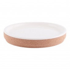 SIDE PLATE PEARL - тарелка плоская с элементом натуральной пробки WH001